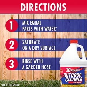 30 SECONDS Outdoor Mold & Mildew Stain Remover | Concentrate | 128 fl oz | Vinyl Siding Fences Patios & More | 4 Pack