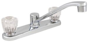 ldr 013 3101cp kitchen faucet, dual acrylic handle without spray, chrome