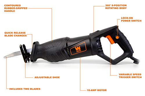 WEN 3630 10-Amp 8-Position Variable Speed Reciprocating Saw