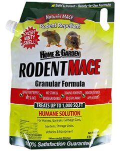 nature’s mace rodent repellent 6lb / covers 1,000 sq. ft. / repel mice & rats/keep mice, rats & rodents out of home, garage, attic, and crawl space/safe to use around children & pets