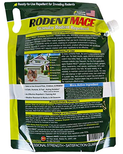 Nature’s MACE Rodent Repellent 6lb / Covers 1,000 Sq. Ft. / Repel Mice & Rats/Keep Mice, Rats & Rodents Out of Home, Garage, Attic, and Crawl Space/Safe to use Around Children & Pets