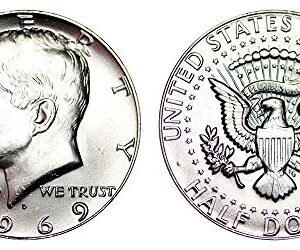 1969 D Kennedy Half Dollar 40% Silver 1/2 Brilliant Uncirculated