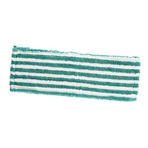 libman commercial 119 microfiber wet/dry floor mop refill pad, microfiber, 18" wide, green and white (pack of 6)