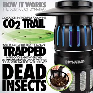 DynaTrap Insect Trap (DT1210), Pole Mount and Water Tray, 1/2 Acre, Bl, Black