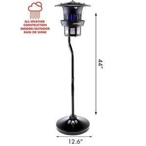 DynaTrap Insect Trap (DT1210), Pole Mount and Water Tray, 1/2 Acre, Bl, Black