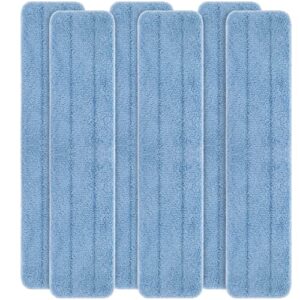 ltwhome 24" microfiber commercial mop refill pads in blue fit for wet or dry floor cleaning (pack of 6)