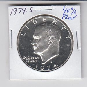 1974 s eisenhower (ike) dollar 40% silver -proof- coin $1 choice uncirculated