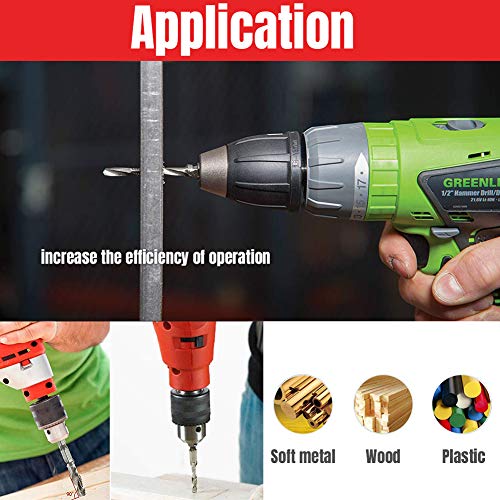 NORTOOLS Drill Tap HSS Combination Drill and Tap Set with 1/4 Inch Quick Change Adapter,6-32 to 1/4-20 Screw Tapping bit Tool