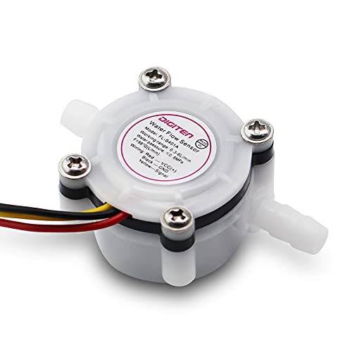 DIGITEN 0.3-6L/min G1/4" Water Coffee Flow Hall Sensor Switch Meter Flowmeter Counter Connect Hose