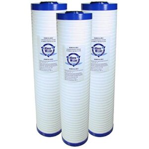 kleenwater filters compatible with aqua-pure ap810-2, ap811-2, pentek dgd-5005-20, dgd-5005, 5 micron 4.5 x 20 inch replacement water filter cartridges, set of 3