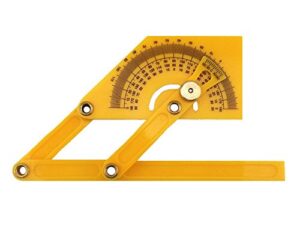 honbay 1pc plastic protractor angle finder measure arm ruler gauge tool