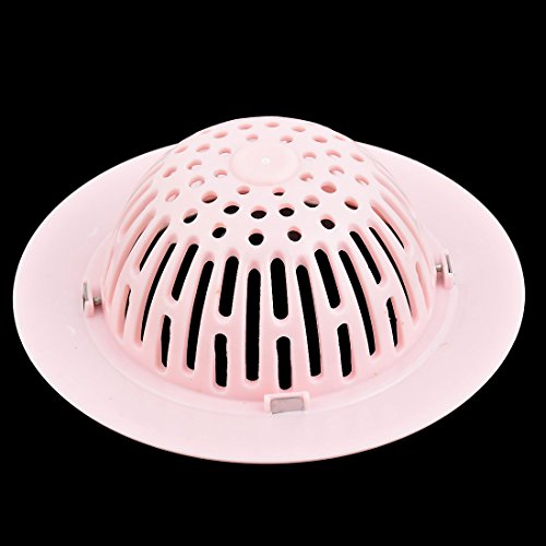 uxcell Plastic Household Kitchen Round Basin Sink Residue Stopper Strainer 2pcs Pink