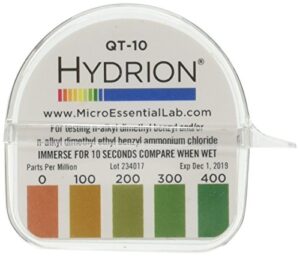 micro essential laboratory qt-10 hydroid quit test paper, 0-400 ppm (pack of 10)