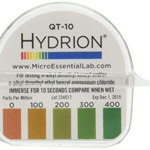 Micro Essential Laboratory QT-10 Hydroid Quit Test Paper, 0-400 ppm (Pack of 10)