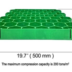 Techno Earth ( 1.9" Depth Permeable Grass Pavers for Your Grass Parking Lots, Access Roads, driveways, fire Lanes, RV and Boat Storage Pads - (Pack of 4-11 Sf) (Green)