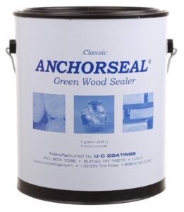 anchorseal classic log & lumber end sealer - water based wax emulsion, prevents up to 90% of end checking on cut ends of hardwood & softwood … (1 gallon)