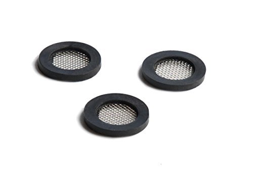 Shower Head Gasket - Rubber Washer - Creates A Seal to Prevent Leakage - with Wire Mesh Middle, 3/4 inch (3 Pack) by Barclays Buys