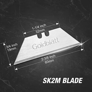 Goldblatt 100-Pack Utility Blades Premium Tempered SK2M Steel with Dispenser (G08283)