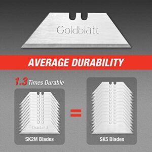 Goldblatt 100-Pack Utility Blades Premium Tempered SK2M Steel with Dispenser (G08283)