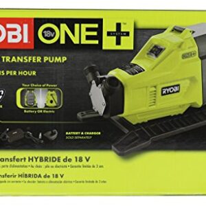 Ryobi P750 One+ 18V Hybrid Lithium Ion Battery or 120V AC Powered Portable Potable Water Transfer Pump (Battery Not Included, Tool Only)