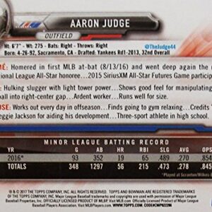 2017 Bowman Baseball Series Complete Mint 100 Card Set made by Topps with Rookies and Stars including Bryce Harper, Mike Trout, Aaron Judge, Andrew Benintendi plus