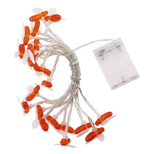 ER CHEN Honeybee Fairy String Lights, 10Ft 20 LED Honeybee Battery Power Led String Lights for Party, Wedding, Xmas, Decoration, Gardens, Patios, etc.