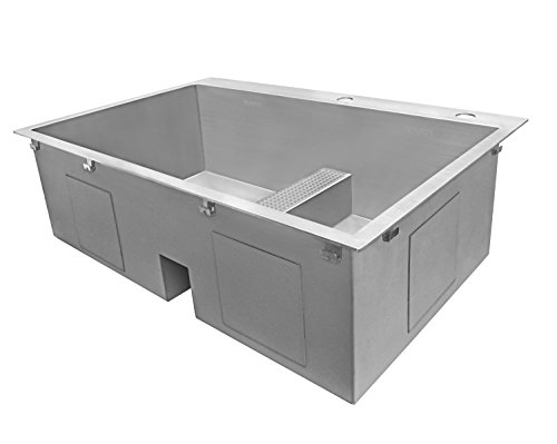 Ruvati 33-inch Drop-in Low Platform-Divide Zero Radius 60/40 Double Bowl 16 Gauge Topmount Kitchen Sink - RVH8059