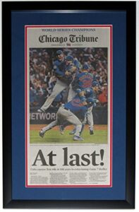chicago cubs 2016 world series chicago tribune newspaper 11/3/16 - professionally framed 14x28