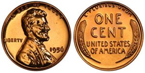 1956 gem proof lincoln memorial cent penny proof us mint