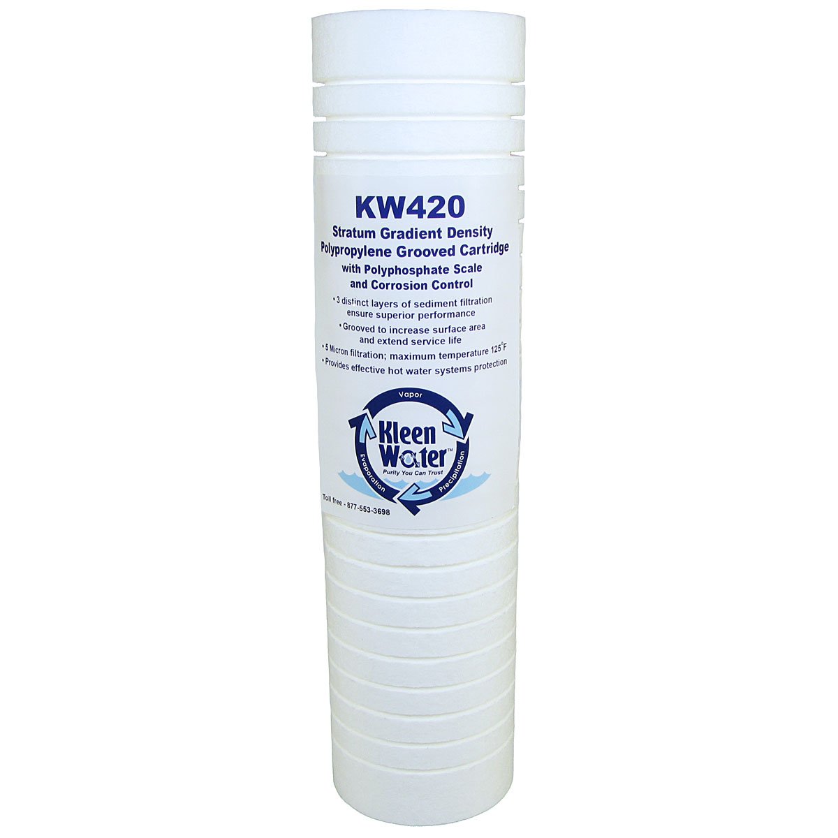 KleenWater Filters Compatible With Aqua-Pure AP420, KleenWater KW420 Hot Water Protector and Scale Inhibitor, Prevents Scale Build-Up On Water Heaters Standard and Tankless, Set of 3