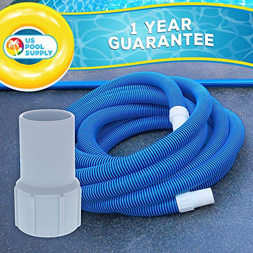 U.S. Pool Supply 1-1/2" Pool Hose Cuff, Swimming Pool Replacement Cuff for Spiral-Wound Vacuum Hoses - Threaded Cuff, Durable ABS Plastic, Repair Cracked Hose Ends - Connect Vacuum Head, Skimmer Inlet