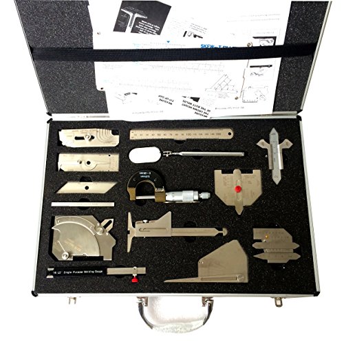 JINSLU Welding Tool Kit Welding Measure Gauge Combine Suit 13 Piece/Set test ulnar welder inspection welding gauge