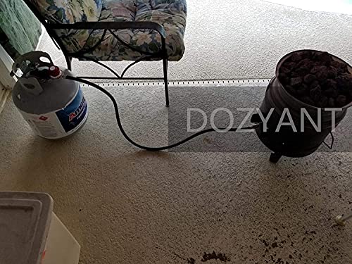 DOZYANT 5 feet 0-20 PSI Adjustable High Pressure Propane Regulator with Hose for QCC1/Type1 Propane Tank Cylinder Fits for LP Gas Grill Turkey Fryers Patio Heaters and More Appliances-Safety Certified