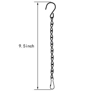 EBOOT 8 Pack 9.5 Inches Hanging Chains for Bird Feeders, Billboards, Chalkboards, Planters and Decorative Ornaments (Black, 9.5 Inch)