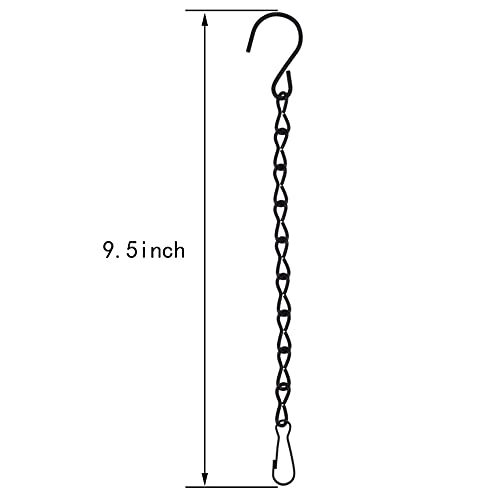 EBOOT 8 Pack 9.5 Inches Hanging Chains for Bird Feeders, Billboards, Chalkboards, Planters and Decorative Ornaments (Black, 9.5 Inch)