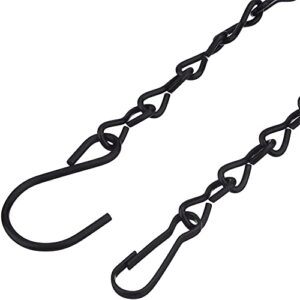 EBOOT 8 Pack 9.5 Inches Hanging Chains for Bird Feeders, Billboards, Chalkboards, Planters and Decorative Ornaments (Black, 9.5 Inch)