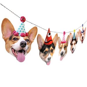 Corgis Garland, dog birthday party banner decoration, Made in USA, Best Quality