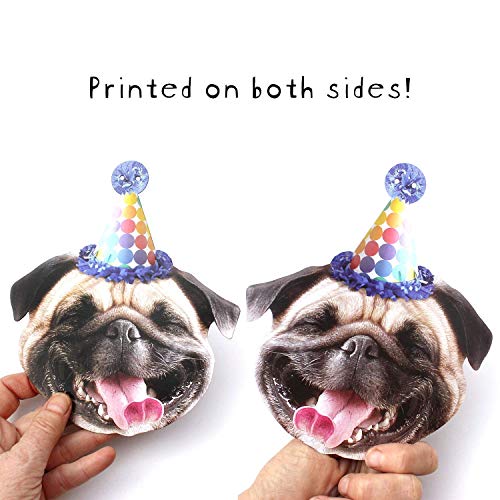 Pugs Garland, dog birthday party decoration banner, Made in USA, Best Quality