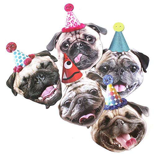 Pugs Garland, dog birthday party decoration banner, Made in USA, Best Quality