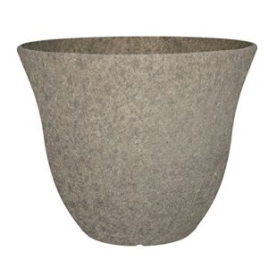 classic home and garden honeysuckle resin flower pot planter, stone grey, 15"