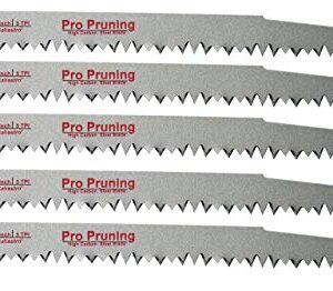 9-Inch Wood Pruning Saw Blades for Reciprocating/Sawzall Saws - 5 Pack - Caliastro