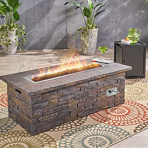 Stanbroil 30 x 10 Inch Drop-in Fire Pit Pan with Burner and All Accessories Required for DIY Fire Pit Projects, Natural Gas Version, Rectangular