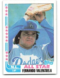 baseball mlb 1982 topps #345 fernando valenzuela as dodgers