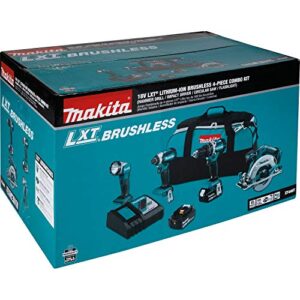 Makita XT446T 18V LXT Lithium-Ion Brushless Cordless Combo Kit (4 Piece)