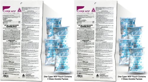 Control Solutions CSI Cyper WSP Cypermethrin Insecticide, Water-Soluble Packets Two Packs (8 x .33oz) Cyper WSP Packets