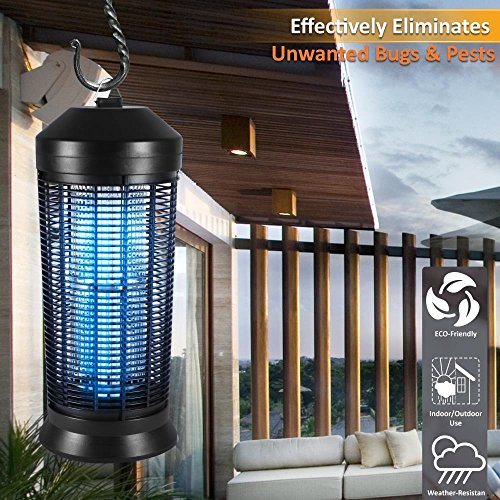 SereneLife Electric Bug Zapper - Fly & Mosquito Killer, Insect Eliminator or Flying Bug Trap Electronic Lamp Plug in with UV Light for Home, Indoor and Outdoor Use - (PSLBZ42)