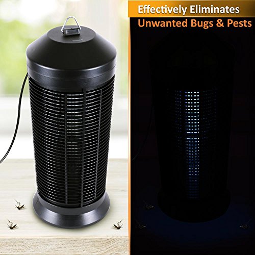 SereneLife Electric Bug Zapper - Fly & Mosquito Killer, Insect Eliminator or Flying Bug Trap Electronic Lamp Plug in with UV Light for Home, Indoor and Outdoor Use - (PSLBZ42)