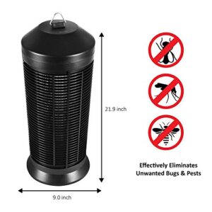 SereneLife Electric Bug Zapper - Fly & Mosquito Killer, Insect Eliminator or Flying Bug Trap Electronic Lamp Plug in with UV Light for Home, Indoor and Outdoor Use - (PSLBZ42)