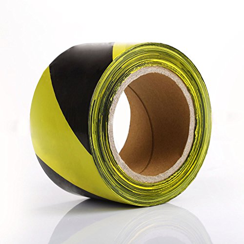 TopSoon Caution Tape Yellow and Black Striped Barricade Tape 2.8-Inch by 660-Feet Non-Adhesive Barrier Tape Caution Ribbon Construction Caution Tape