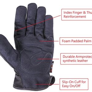 SKYDEER 3-Pairs Pack Durable Leather Work Gloves for Gardening and General Work (SD8810/L)